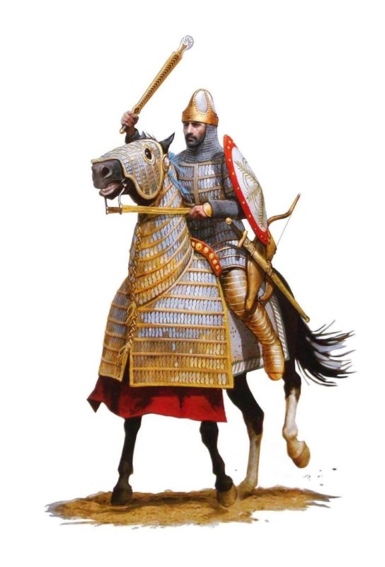 cataphract pahlavan warrior with mace